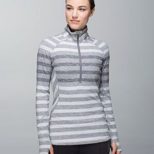 Grey Lululemon Long-Sleeve Half Zip